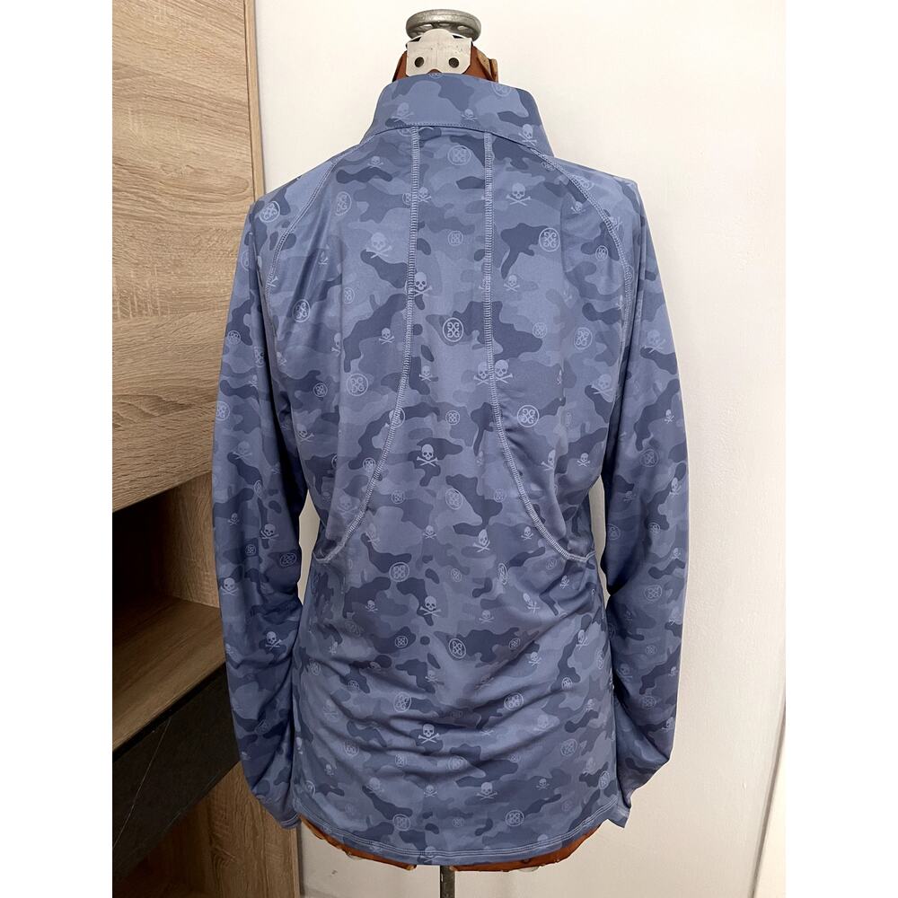 G/Fore Sz L Icon Camo Tech 1/4 Zip Pullover Top Stretch Tennis Pickleball Golf - Picture 3 of 12